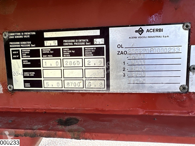 Semitrailer Acerbi Gas 52130 Liter, LPG GPL gas...