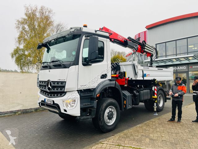 Remorque Mercedes 1835 4x4 Meiller Fassi Kran...