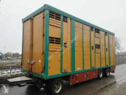 Remorca Menke Menke 2 Stock Vollalu 8 m Hubdach Viehanhänger remorcă transport animale second-hand