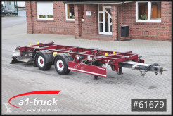 Schmitz Cargobull chassis trailer ZWF 18 BDF Tandem oben gekuppelt,