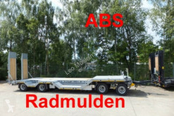 Remolque Möslein 4 Achs Tieflader mit Radmulden, ABS portamáquinas usado