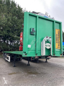Robuste Kaiser flatbed trailer S3803A PLATEAU LOURD AVEC GRUE SUR ROLLS KENNIS 16000-R/71-3