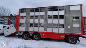 Přívěs Pezzaioli 3 stock, lifting roof, water,2 remote auto pro transport hovězího dobytka použitý