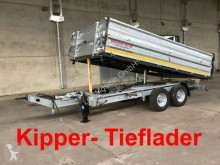 Möslein Tandem Kipper Tiefladermit Bordwand- Aufsatz-- trailer used three-way side