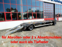Remorque porte containers Möslein 2 Achs Kombi- Tieflader- Anhänger fürAbroll- un