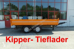 Obermaier 14 t Tandemkipper- Tieflader trailer used three-way side