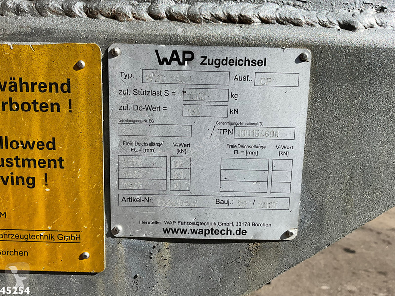 Släp Kel-Berg 3-assige vlakke aanhangwagen