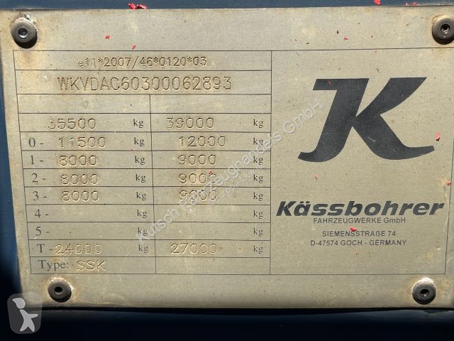 Släp Kässbohrer SSK 40 Lebensmittel-Kippsilo