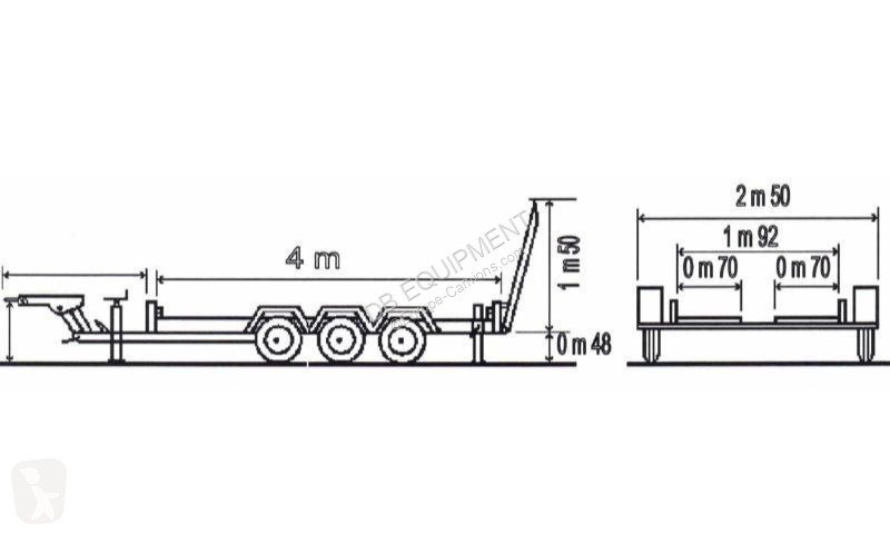 مقطورة Moiroud Remorque porte-engins 3,5T 3...