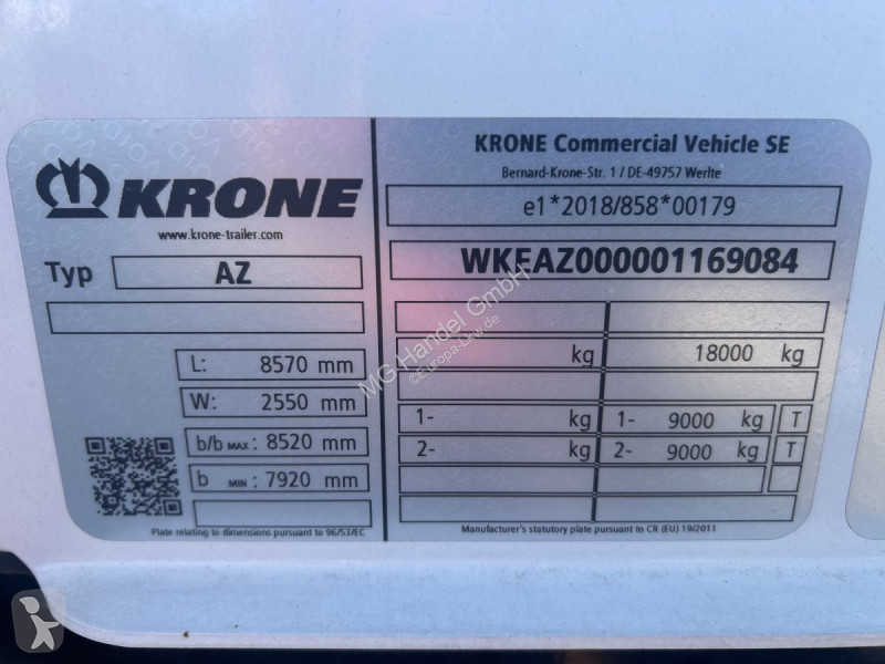 مقطورة Krone Baustoffanhänger, 6,5 Meter, BPW