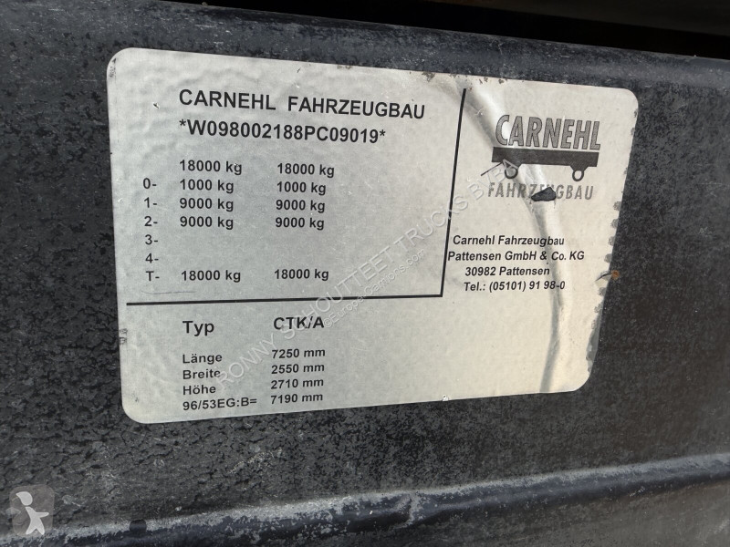Pótkocsi Carnehl CTK/A CTK/A, Liftachse,...