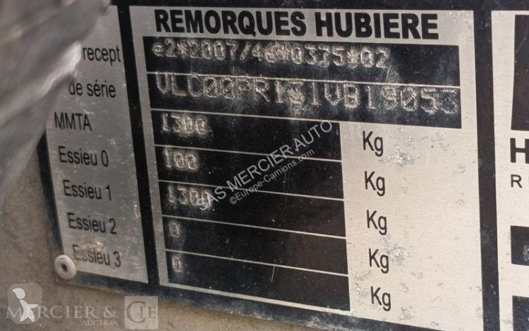 Aanhanger Hubière remorque porte rouleau vibrant