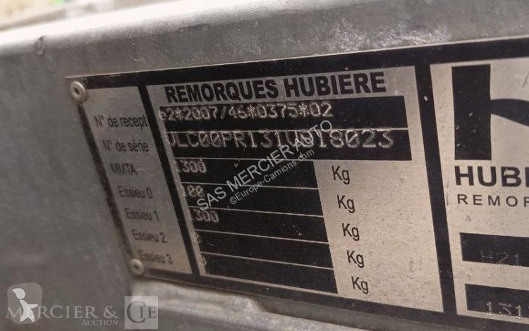 Aanhanger Hubière remorque porte rouleau vibrant