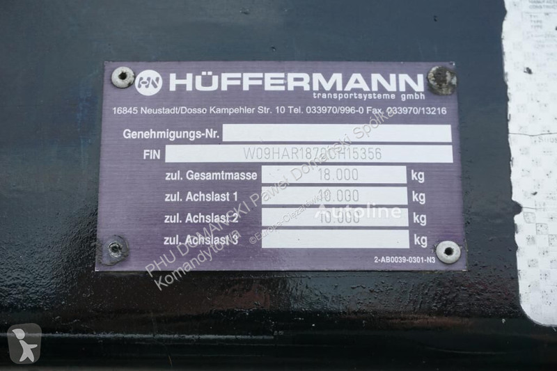 Reboque Hüffermann / HAR 18.70 / DO HAKOWCA