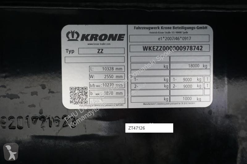 Släp Krone TANDEM / FIRANKA / 19 PALET / DŁ....