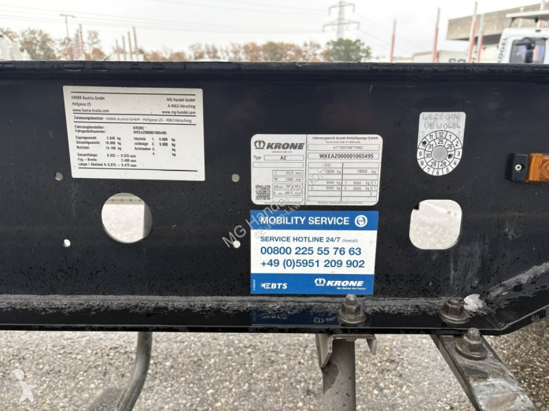 Remolque Krone AZ 18 Maxilafette, BPW Achsen