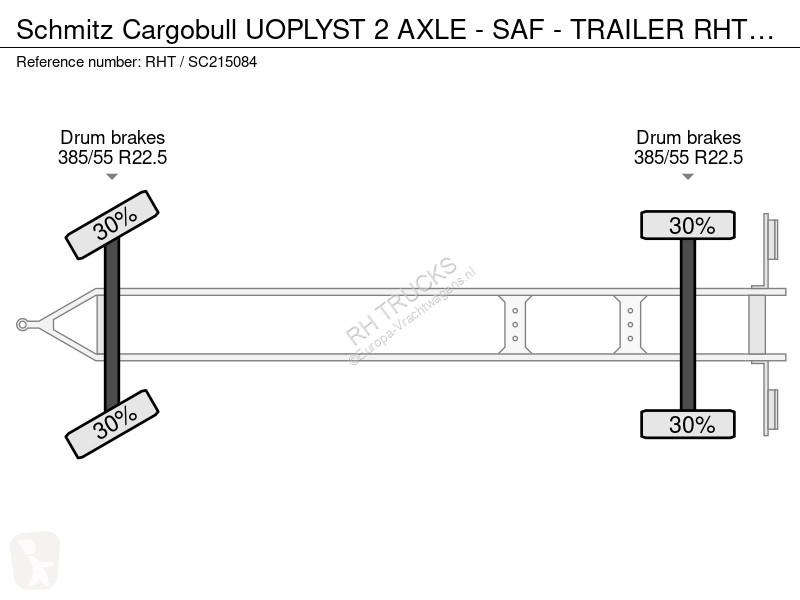 مقطورة Schmitz Cargobull UOPLYST 2 AXLE - SAF -...