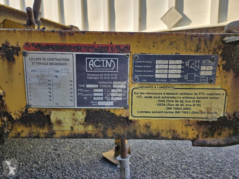 مقطورة ACTM  REMORQUE PORTE ENGIN BASCULANTE 2...