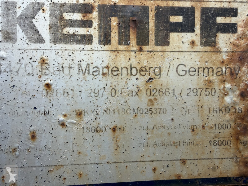 مقطورة Kempf THKD 18 THKD 18, Alu-Bordwände,...