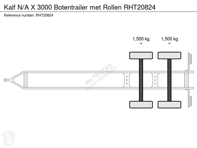 مقطورة  N/A X 3000 Botentrailer met Rollen