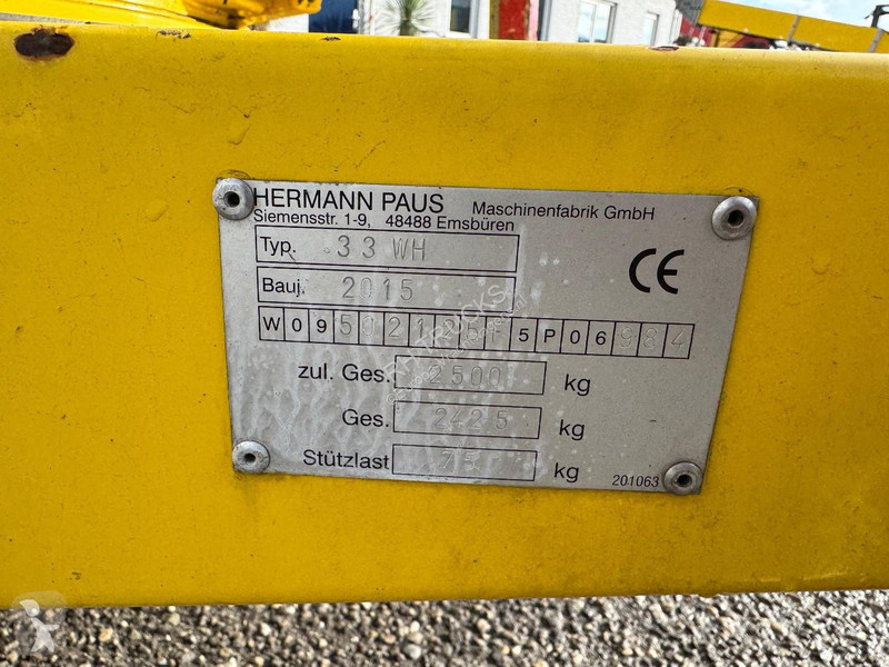 Remolque Paus ASA 33 WH - LIFT 33 METER - TÜV...