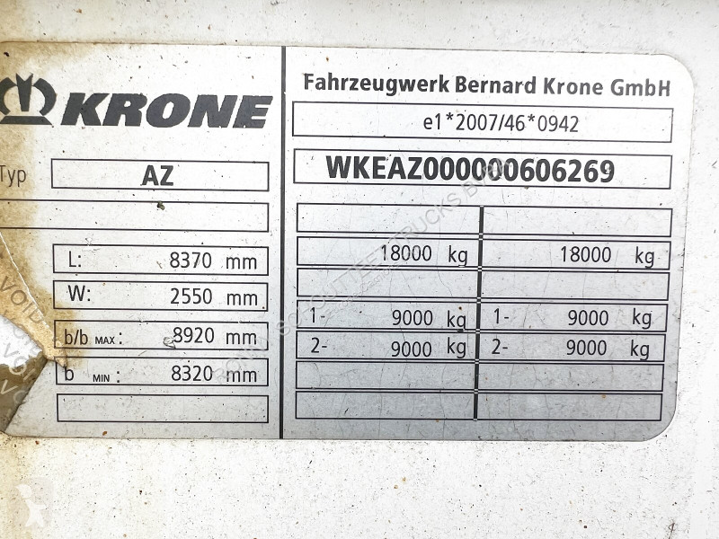 Släp Krone AZP 18 AZP 18 Baustoffanhänger