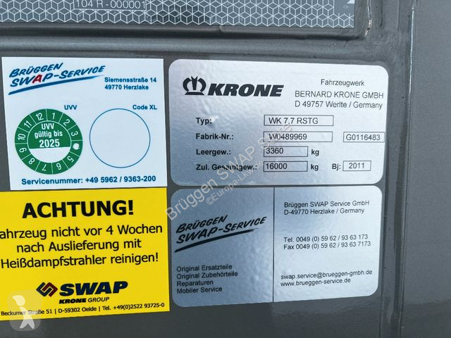 Uitrusting voor vrachtwagens Krone Heck &...