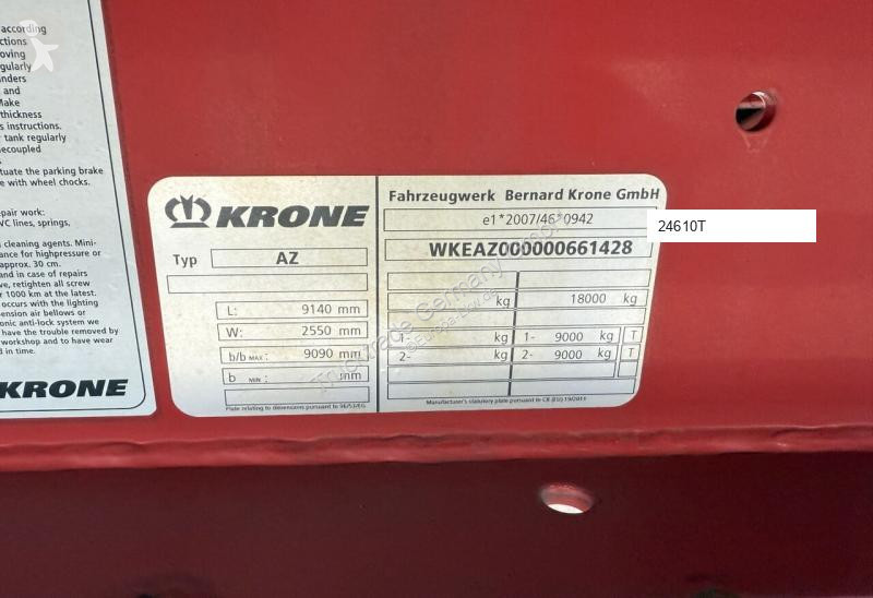 Släp Krone AZ18F Koffer+HB/ Swiss-Vehicle