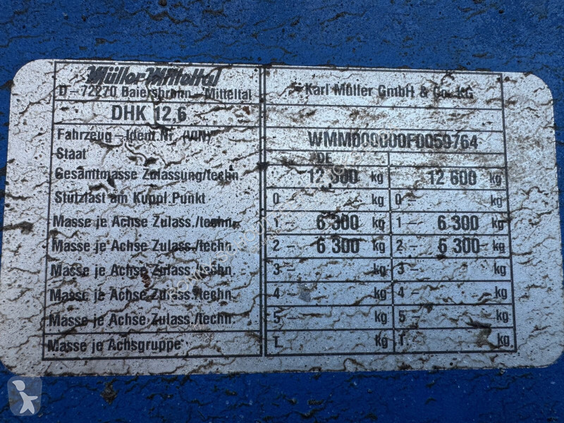 Reboque  DHK 12.6 DHK 12.6, verzinkt!