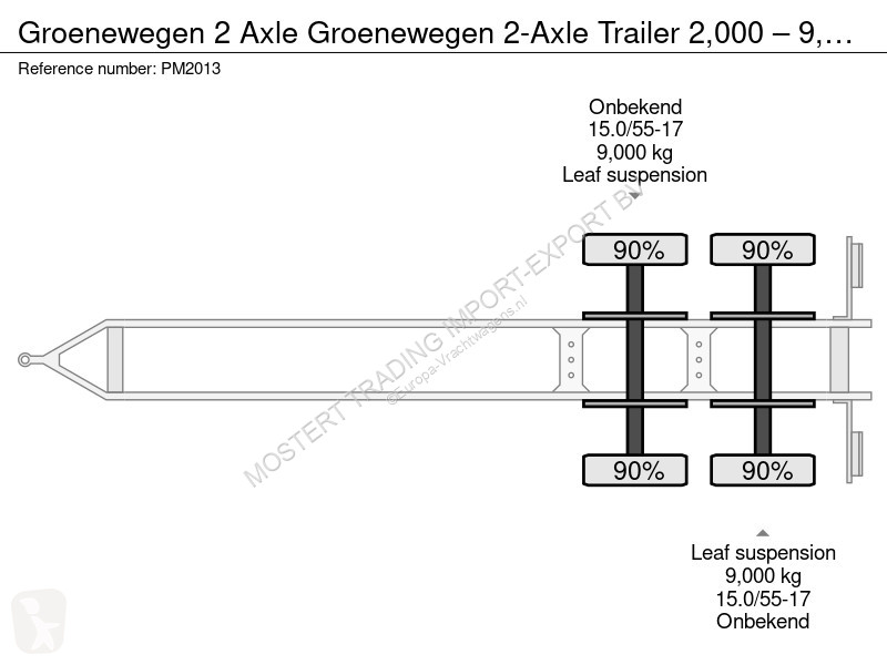 مقطورة Groenewegen 2 Axle Groenewegen 2-Axle...