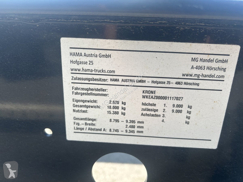 مقطورة Krone AZ, Lafette Krone Achsen  Pickerl neu