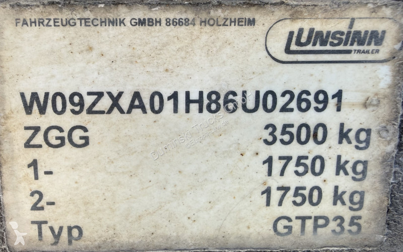 Přívěs  2- Achs Unsinn GTP35 Tandem