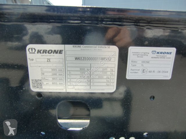 Remorque Krone 1-Achs Lafette Krone Achse,...