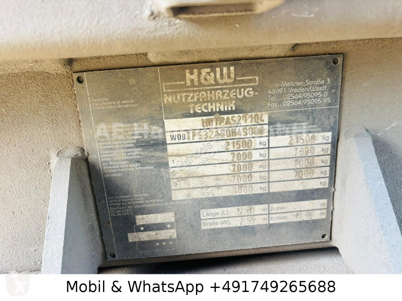 مقطورة H&W HWTPAS21104 3Achs Pritsche mit...