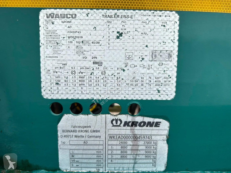 مقطورة Krone AD, 20 Ft Container, Lift-Axle,...