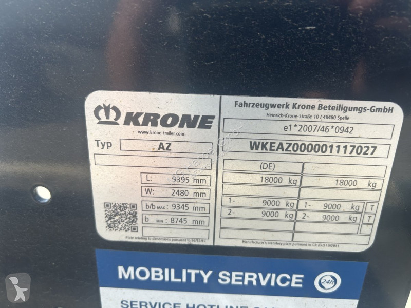 مقطورة Krone AZ, Lafette Krone Achsen  Pickerl neu