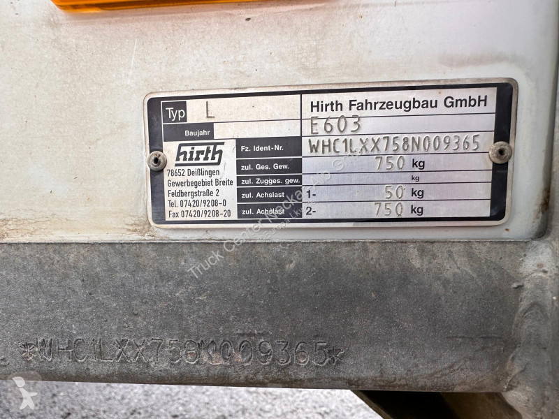 Remorca    Hirth E603 PKW- Anhänger mit...