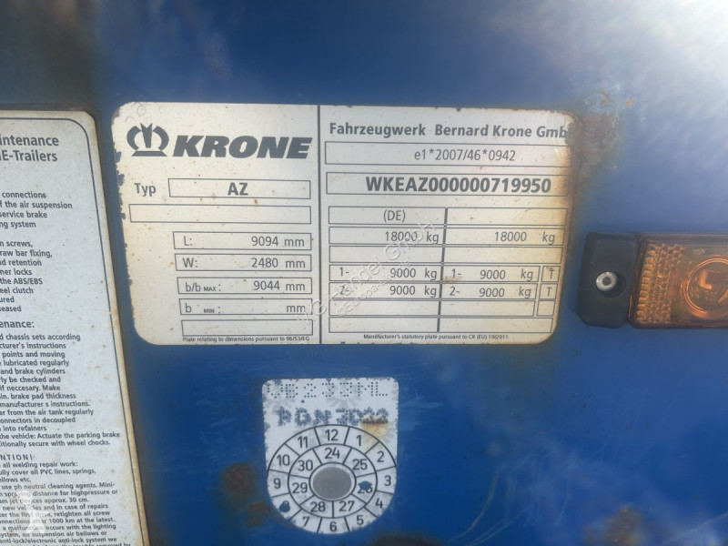 Krone AZ 18,Lafette,Alufelgen   trailer