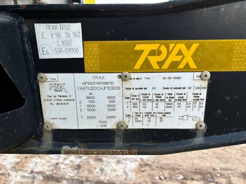 Remorque Trax 2 essieux *ACCIDENTE*DAMAGED*UNFALL*