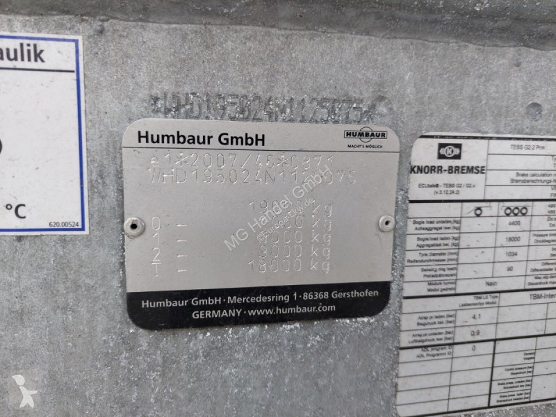 Remorque Humbaur HTK195024 Tandem...
