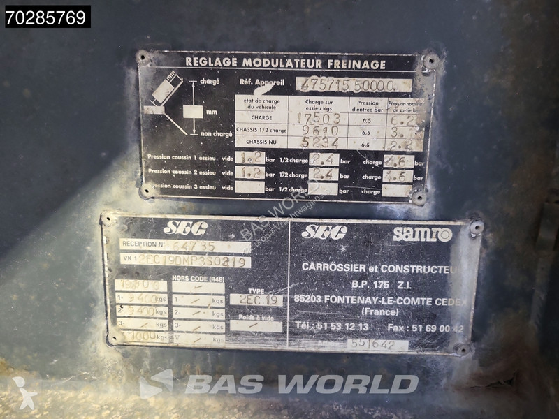 Remorque Samro 2EC19 2 axles