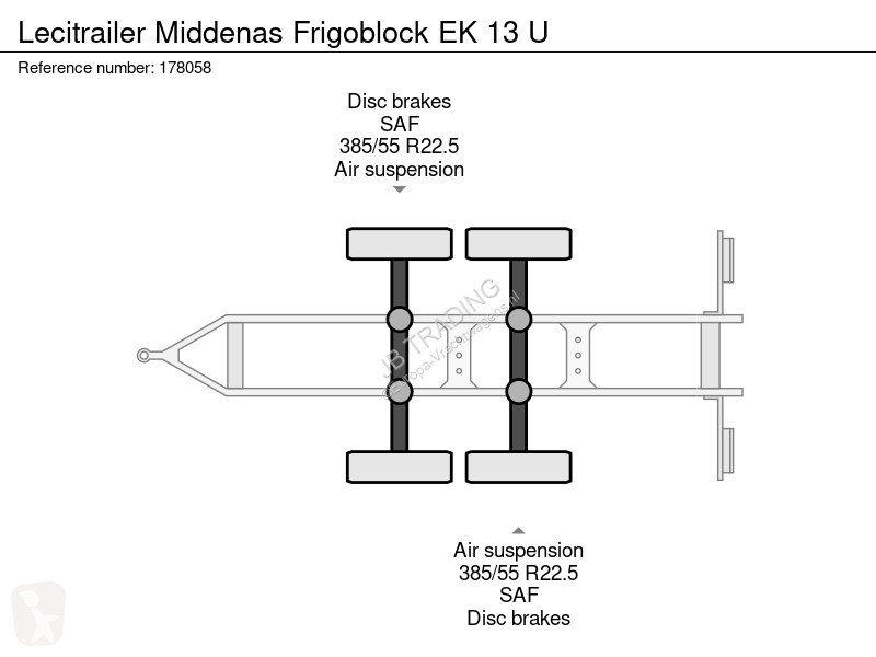 Släp Lecitrailer Middenas Frigoblock EK 13 U