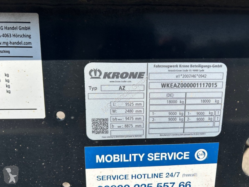 مقطورة Krone AZ, Maxi-Lafette  BPW-Achsen