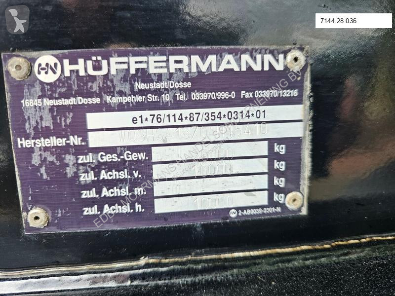 Reboque Hüffermann HSA 18.70 With Slide
