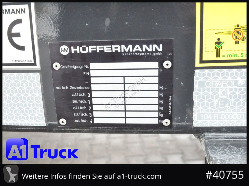 مقطورة Hüffermann HARK 20,65, Kipper,  verzinkt...