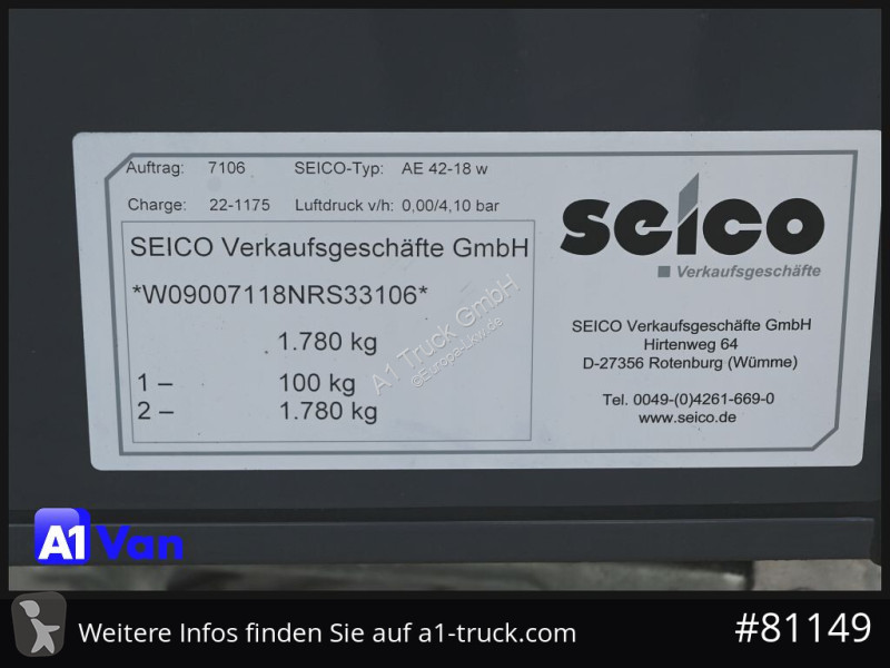 مقطورة  Seico AE42-18w Verkaufsanhänger Imbiss,...