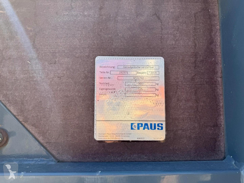 مقطورة Paus 37WH - 37 METER / 300 KG - TÜV...
