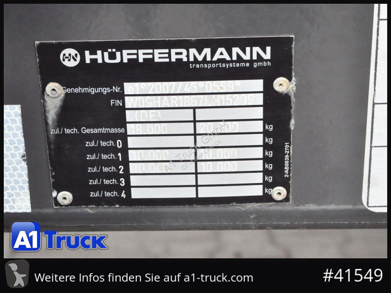 مقطورة Hüffermann HAR 18.70 SAF Luft