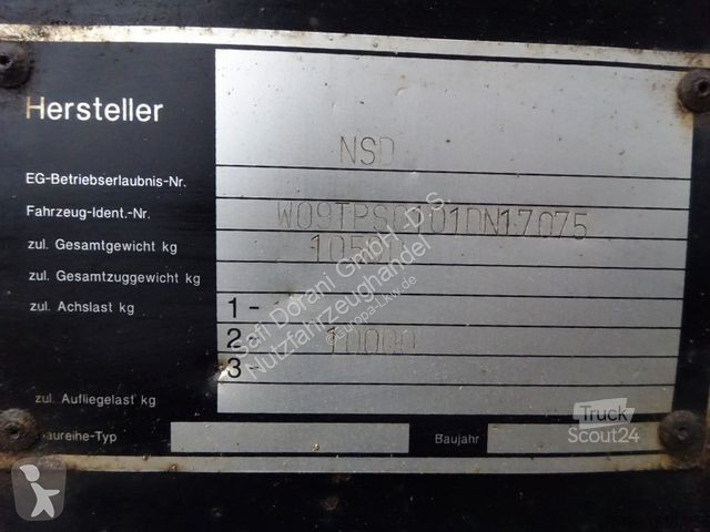 Remorque  NSD Tandem Anhänger  Plane + Spriegel...