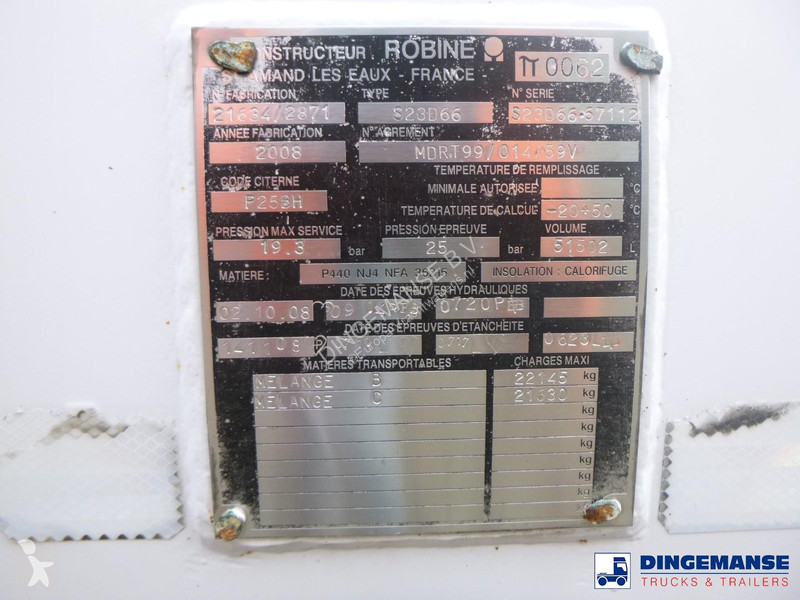 مقطورة  Gas tank steel 51.5 m3 / 1 comp